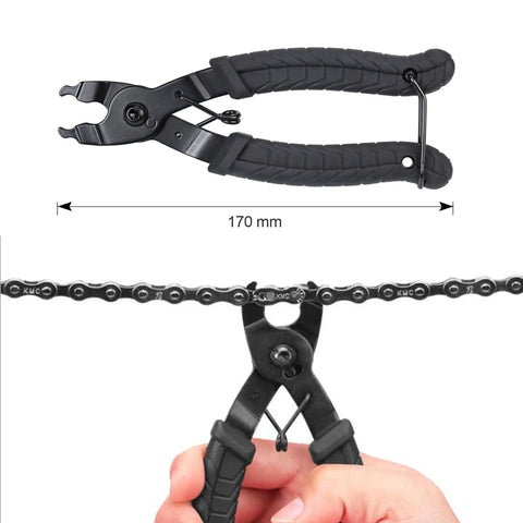 2 In 1 Bike Master Link Pliers For Quick Link Removal Opener And Closer Heavy Duty Chain Repair Tool, 170mm ergonomic steel
