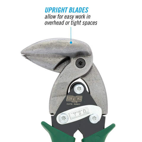 Premium Aviation Snips With Upright Right Cut Design Ambidextrous Grip For Smooth Handling Heavy Duty Sheet Metal Cutter Built Different To Shred Through Steel Tin Fast Top Shelf Pick For Any Garage Or Pro Build