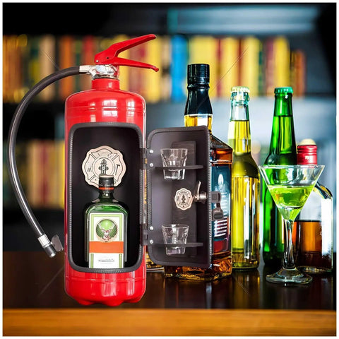 Fire Extinguisher Shaped Liquor Dispenser Mini Metal Bar Accessory for Whiskey Bourbon Tequila Portable Party Decor