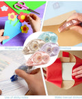 4 Pack Double Sided Tape Roller Set For Crafts And Scrapbooking with Built In Roller Heads used for crafts and gift wrapping