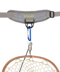 Fall River Fishing Chest Pack With Front Workstation, fits up to two tackle or fly boxes, lightweight, gray waist strap
