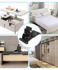 Heavy Duty Folding Brackets 4 Pack Self Locking Steel Hinges With Screws For 0 To 180 Degree Adjustable Support on furniture