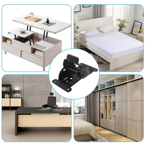 Heavy Duty Folding Brackets 4 Pack Self Locking Steel Hinges With Screws For 0 To 180 Degree Adjustable Support on furniture