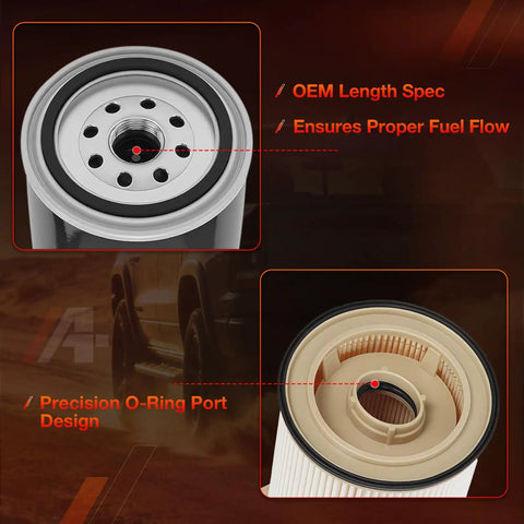 6.7L Diesel Fuel Filter Water Separator Set For 2013 2018 Ram 2500 3500 4500 5500 Turbo Diesel Engines Replacement, showing detailed filter components