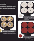 Beast Mode 4 Head Concrete Grinder And Surface Planer Kit With Industrial Diamond Wheels showing diamond, resin, and sandpaper discs.
