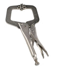 Solid 9 Inch Locking C Clamp Steel Welding Pliers Grip Wood Tenon Locator With Wide Jaws, metallic wide jaw clamp tool.