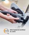 Pull Up To Tesla Supercharger Plugs With This Ridiculously Smooth 500 Amp Nacs To Ccs1 Adapter Bringing Fast Dc Juice To Your Reliable And High Performance Ul Certified Non Tesla Electric Car, shown connecting.