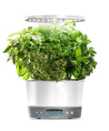 Harvest Elite 360 Indoor Hydroponic Garden System With Led Grow Light And Herb Kit On Countertop, Holds Up To 6 Pods, White