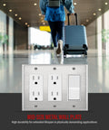 Heavy Duty Stainless Steel Wall Plate For Decorator Switch And Outlet, Three Gang, 4.5 By 6.38 Inches, Corrosion Resistant
