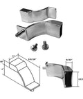 Knockout Bright Chrome Towel Bar With Heavy Duty Mounting Brackets For Framed Sliding Shower Doors and Bathtub Enclosures showing brackets and screws.