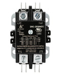 2 Pole 40 Amp AC Definite Purpose Contactor With 24 VAC Coil, Universal Fit, showing terminal connections and silver contacts