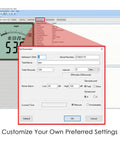 Screenshot of settings interface for Go-To Portable Decibel Meter With Data Logger, 30 To 130 dB Range, Pro-Grade Sound Level Meter.