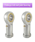 Female Rod End Bearing One Half Inch Bore And One Half By Twenty Right Hand Thread Self Lubricating Beefy Rod End Bearings Two Pack For Smooth Flexible Motion In Mechanical Linkages, 2 silver bearings