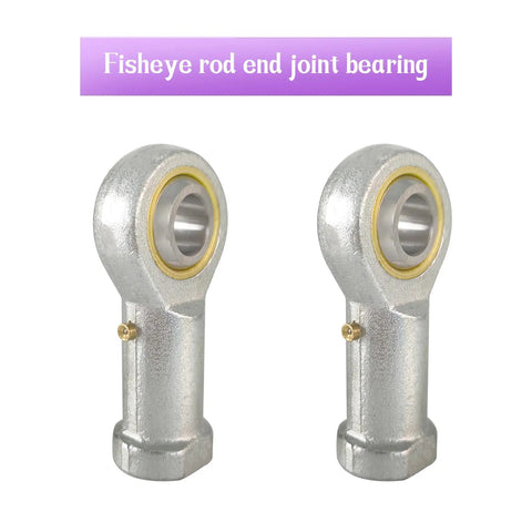 Female Rod End Bearing One Half Inch Bore And One Half By Twenty Right Hand Thread Self Lubricating Beefy Rod End Bearings Two Pack For Smooth Flexible Motion In Mechanical Linkages, 2 silver bearings