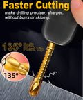 Top Shelf Titanium Coated High Speed Steel Twist Drill Bit Set With Killer Cutting Speed For Wood And Metal Ultra Sharp Precision three to eight millimeters in action with 135° split point tip.