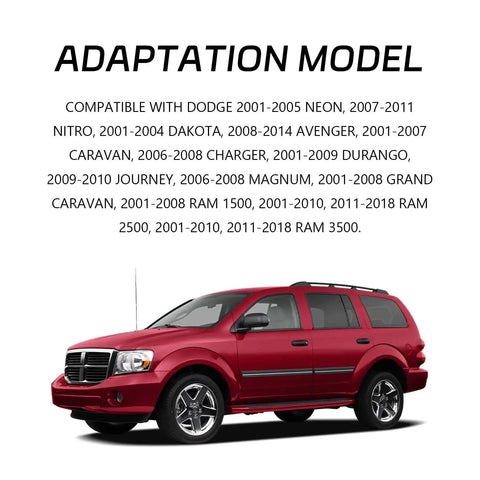 Red SUV compatible with Dodge models, including 2001-2018 Ram 1500 2500 3500. For Brake Fluid Cap Master Cylinder Filler.