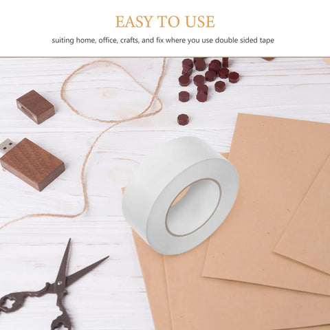 Slick Heavy Duty Double Sided Tape For Quick Fixes And Secure Mounting Reusable Transparent Adhesive Roll on craft tools and materials.