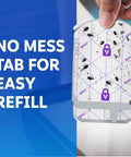 Straight Up Ruthless Flying Insect Trap Refill Cartridges For Fruit Flies And Gnats Total Plug In Pest Control Solution With Blue UV Lure 4 Count showing easy refill tab.