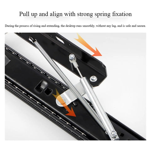 Close-up of Heavy Duty Side Mounted Ball Bearing Drawer Slides Full Extension Rock Solid Cold Rolled Steel Runners 250Mm for lift tables.