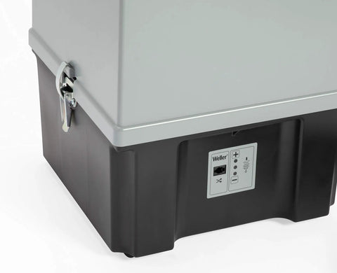 Close-up of control panel on Portable Fume Extraction Unit With Dual Workspace Purification, F7 Pre Filter And H13 HEPA