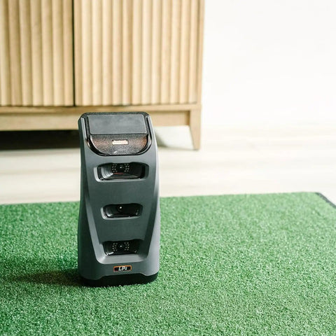 Launch Pro LPi Circle B Edition Indoor Golf Launch Monitor Bundle With Camera Based Measurement and Tour Level Accuracy on mat