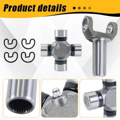 Transmission Slip Yoke And U Joint Kit For Turbo 350 TH350 700R4 1310 Series 26 27 Spline Replaces 5153X 236081X detail view