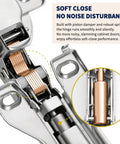 All In One Soft Close Cabinet Hinges Kit For Half Inch Overlay Face Frame Cabinets With 105 Degree Concealed Hinges 10 Pack Showing Piston