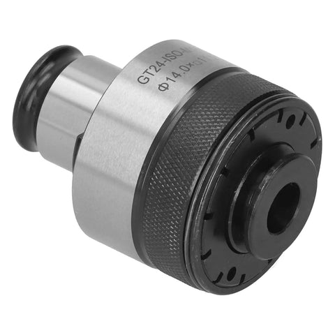 Solid Collet Chuck Holder With Torsion Overload Protection Fits Gt24 Iso for heavy duty machining tasks, showcasing strong steel design.