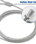 Heavy Duty Laptop Cable Lock With A Beefy Steel Core And Slick Combo Code To Lock Down iPads Tablets Laptops And Macbooks showing carbon steel cable.