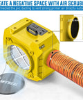 Stackable Negative Air Machine With 3 Stage Filtration MERV 10 Pre Filter Activated Carbon True HEPA for air cleaning