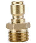 Y Shape Pressure Washer Tee Splitter Brass Quick Connect Three Eighths Inch Fittings Converts One Gun Into Two Power Washers For High Pressure Cleaning On Big Jobs Durable Brass Coupler.
