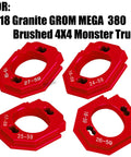 Aluminum RC Motor Mount Upgrade Kit Beefed Up For 1/18 Granite Grom Mega 380 Brushed 4x4 Monster Truck RTR Red Heatsink Mount Durable