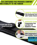 Features of Achilles Tendon Support For Tendonitis Relief With Compression Pad And Adjustable Strap Ankle Brace For Men And Women