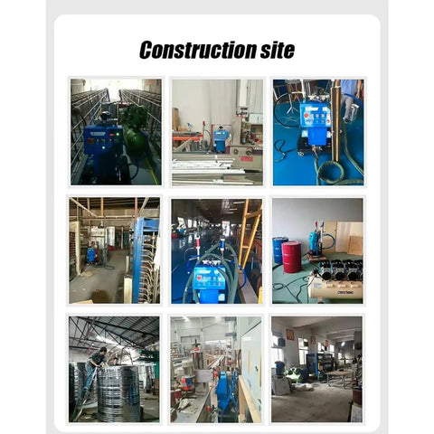 Industrial Polyurethane Foam Sprayer With Leakage Protection For Insulation Pipeline Coating Tank Workshop Portable Equipment at construction site.