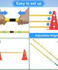 Dog Agility Hurdle And Cone Set Adjustable Obstacle Course For Backyard Training And Exercise For Dogs Of All Sizes Pro Grade