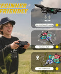 Smiling child using Totally Fun Foam RC Planes With 3 Batteries For Beginners And Up Easy To Fly Fighter Jet Style Drones.