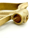 Close-up of Beefy T Style Welding Ground Clamp Ready For 300 Amp Brass Jaw And 8 Inch Reach Wide Jaw Ground Clamp for MIG TIG
