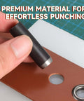 Leather Circle Cutter Set With 10 Round Punch Tools And High Carbon Steel Dies for 2mm to 10mm holes in use on leather material