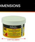 Dimensions of Brazing Flux Powder 8 Ounce For Oxy Acetylene Or Arc Torch Quick Bond For All Metals Steel Cast Iron Galvanized
