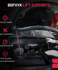 Front Hood Lift Supports Gas Spring Set For Lincoln Mark LT And 2004 to 2008 F150 shown during installation