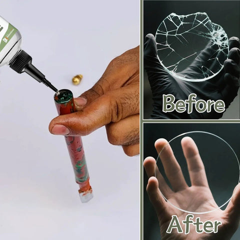 Applying All Glass Cutting Tools Oil For Smooth Cuts And Long Tool Life, 100ml Glass Cutting Oil to a handheld glass cutter.