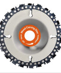 Heavy Duty 4 Inch Stump Grinder Disk For 4 Inch Or 4-1/2 Inch Angle Grinder With 5/8 Inch Arbor Chromium Reinforced Teeth Orange Wood Carving Disk