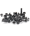 Badass Chicago Screws Binding Post Assortment Kit 120 Piece Rugged Carbon Steel hardware set, assorted black binding posts for leather crafts.