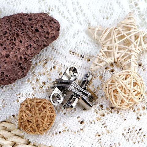 Hidden Zinc Alloy 180 Degree Concealed Cross Hinges For Furniture Cabinets Small Size Durable Invisible Door Hinge Kit