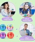 Gear Ball Fidget Toys 4 Pack For Stress Relief And Focus 3D Printed GearSphere Spin Cube Desk Toy for adults and kids.