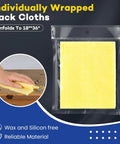 16 Pack Heavy Duty Tack Cloths For DIY Heroes Ready To Sweep Dust Like Pros Premium Cotton Mesh Wipes in individual packaging.
