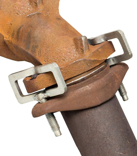 Exhaust Stud Clamp Kit For V8 And V10 Trucks Easy Inexpensive Fix To Reattach Down Pipe And Flange To Manifold Without Drilling Or Welding