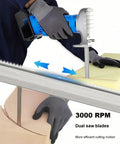 Heavy Duty Brushless Foam Cutter Kit With Dual Blade Power Up To 3000 RPM For Cutting All Densities Of Foam Rubber Upholstery Cushions And Flexible Plastic Foam For Fast Smooth Bevel Cuts, cutting foam board