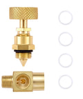Brass needle valve, 1/4 NPT to 1/4 NPT, 2-pack with white O-rings, Amazon BISS