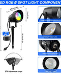 Dope RGB Outdoor Spotlight Color Changing Lights With Remote And App Control, 270° adjustable angle, waterproof components